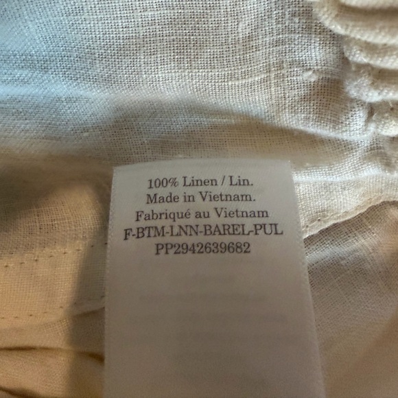 Everlane Bone Color The Linen Pull-On Barrel Pant Size S - Picture 9 of 11